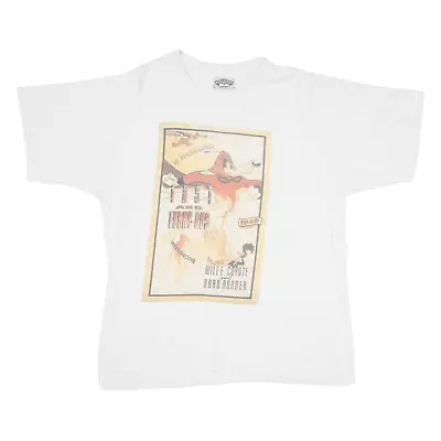 Buy Vintage WARNER BROS Wile E Coyote & Road Runner Mens T-Shirt White 90s XL • 34.99£