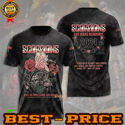 Buy BEST PRICE-Scorpions Love At First Sting Las Vegas Residency 2024 3D T-Shirt, !! • 39.48£