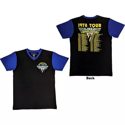 Buy Van Halen Unisex Raglan T-Shirt: 1978 Tour Dates (Back Print) (Large) • 17.80£