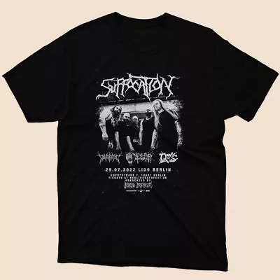Buy Limited Suffocation 80s Lido Berlin Music T-shirt Black Size S To 5XL • 15.86£