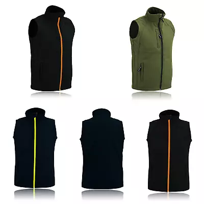 Buy Mens Full Zip Pockets Body Warmer Jacket Gilet Sleeveless Work Wear Fleece Lined • 16.95£