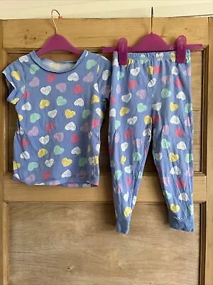 Buy Girls Cute Heart Pyjamas By George Age 2-3 Years • 2.50£