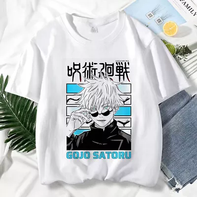 Buy Jujutsu Kaisen Anime T Shirt Men Gojo Satoru Print Graphic T Shirts Unisex 49 • 15.99£