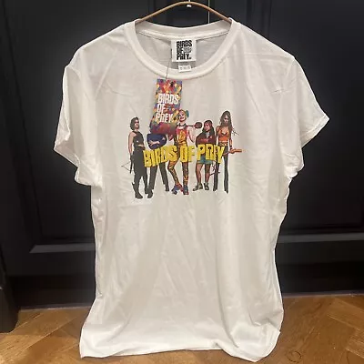 Buy Birds Of Prey Harley QuinnG Irl's Women's White T-Shirt Size 2xl Ladies • 9.98£