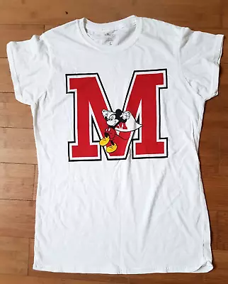 Buy Disney Mickey Mouse M White Cotton Short Sleeve T Shirt Size L BNWOT • 9.99£