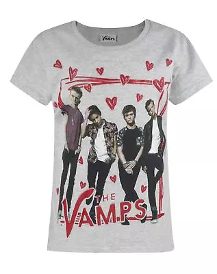 Buy The Vamps Grey Band Members Short Sleeved T-Shirt (Girls) • 13.95£