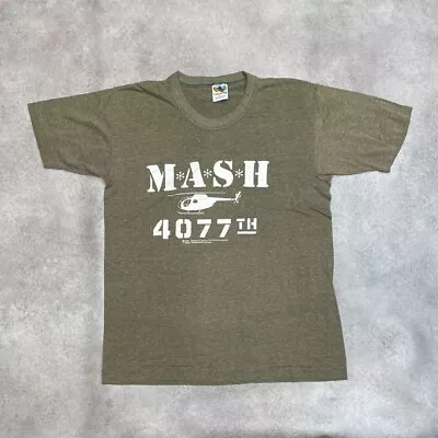 Buy Mash 4077 T-Shirt Mens Graphic Army Tv Single Stitch Tee, Green Large • 25£