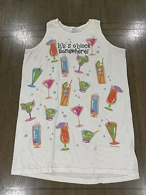Buy Vrg Rel-e-vant Products “It’s 5 O’ Clock Somewhere” Tank Top White Men’s Size OS • 93.31£