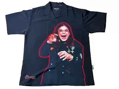 Buy Vtg Y2K 2002 The Osbourne Family Ozzy Button-up Blk Band Shirt Men’s Sz XL • 186.72£