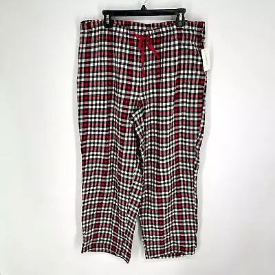 Buy Charter Club NWT PJ Pants Relaxed Fit Size XL Multi Buffalo Check Red Black • 19.83£
