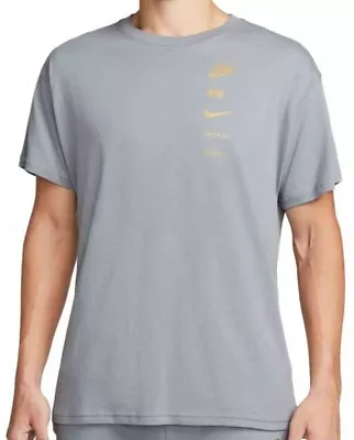 Buy Men's Nike Grey Standard Issue Swoosh T Shirt Size XL • 17.95£
