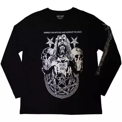 Buy Rob Zombie Unisex Long Sleeve T-Shirt: Devil Man (Sleeve Print) (Large) • 23.49£