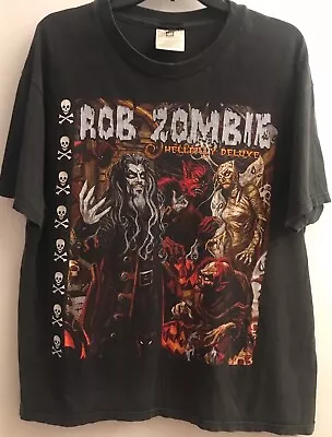 Buy Vintage 1998 Rob Zombie Hellbilly Deluxe Tour Cotton Unisex Tshirt  KH4077 • 15.86£