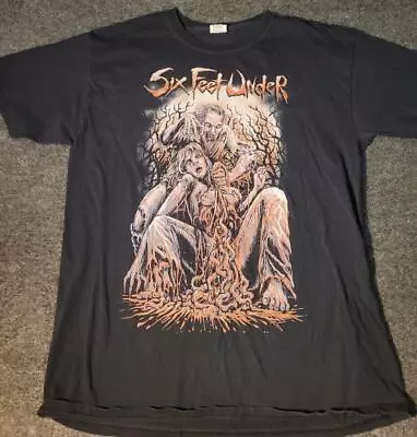 Buy Six Feet Under Shirt Adult Large Black Graveyard Classics Death Metal Y2k A5 • 22.34£