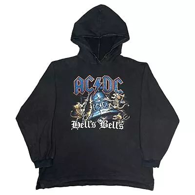 Buy ACDC Hell's Bells Black Ice Gothic Grunge Band Hoodie, Size XL • 18£