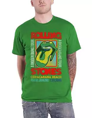 Buy The Rolling Stones T Shirt Copacabana 2006 Band Logo New Official Irish Green M • 16.95£