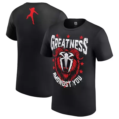 Buy Roman Reigns WWE T-Shirt Men's Black Greatest GOAT T-Shirt - New • 14.99£