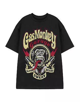 Buy Gas Monkey Garage Black Spark Plugs Short Sleeved T-Shirt (Mens) • 16.95£