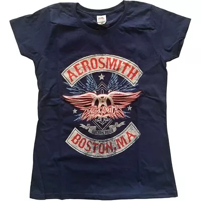 Buy Aerosmith Ladies T-Shirt: Boston Pride (Small) • 16.56£