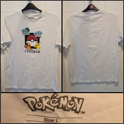 Buy Pokemon T-Shirt With Pikachu, Bulbasaur, Charmander, And Squirtle Size Large • 9.99£