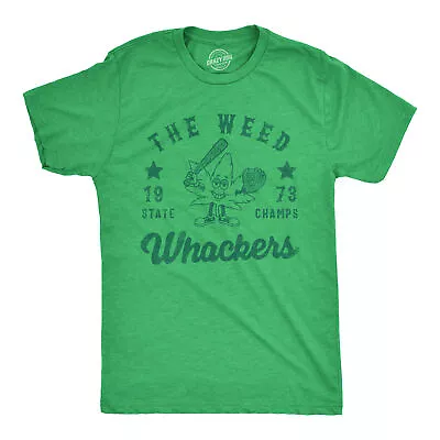 Buy Mens The Weed Whackers State Champs T Shirt Funny 420 Weed Baseball Team Tee For • 8.87£