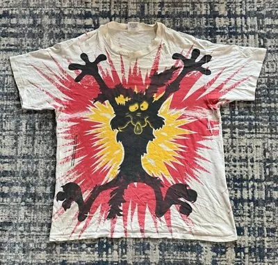 Buy Vintage 1992 Looney Tunes Wile E Coyote All Over Print T Shirt XL Road Runner • 84.01£