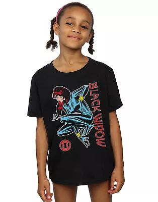 Buy Marvel Girls Black Widow In Action T-Shirt • 12.99£