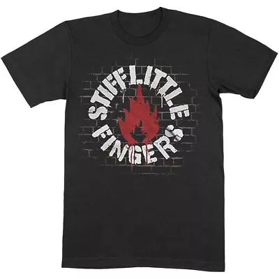 Buy Stiff Little Fingers Official Unisex T-Shirt: Wall -  Medium  - Black  Cotton • 14.99£