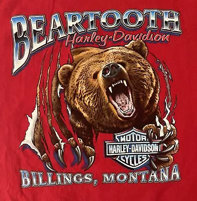 Buy 2004 Harley Davidson Beartooth Billings, Montana Pocket T-Shirt - Size XL • 37.34£