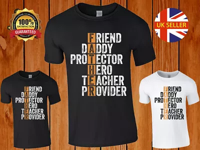 Buy Friend Daddy Protector Hero Teacher Provider Fathers Day Novelty Mens T-Shirts • 10.99£
