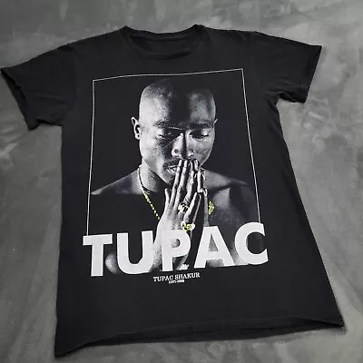 Buy Tupac RIP 1971 90s King Of Rap Youth Size 16 Shirt Praying In Memoriam Black • 7.76£