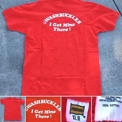 Buy Vintage Swashbuckler I Get Mine There! T-Shirt 70s Hanes XL 46 48 • 106.90£