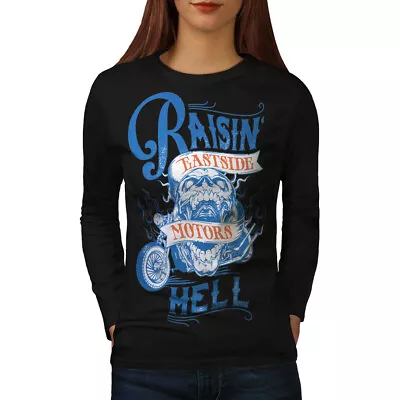Buy Wellcoda Raising Hell Bike Fashion Womens Long Sleeve T-shirt • 21.99£