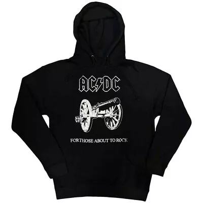 Buy AC/DC 'For Those About To Rock' Black Pullover Hoodie - NEW OFFICIAL • 29.99£