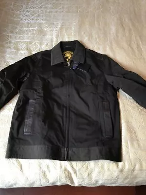 Buy New Men's Smart Black Bomber Jacket From Italian Brand Vasto Size 46, 4 Pockets • 15£