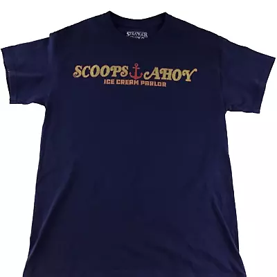 Buy Stranger Things T-Shirt Size Medium Scoops Ahoy Ice Cream Parlor Steve Netflix • 16.39£