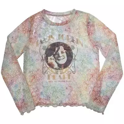 Buy Janis Joplin Ladies Long Sleeve T-Shirt: Pearl (Mesh) (Large) • 17.34£