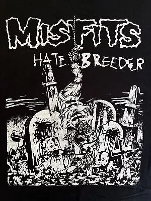 Buy Misfits Hate Breeder Shirt Size L, Danzig, Samhain, Punk, Ramones, Black Flag • 11.65£