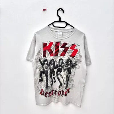 Buy Vintage KISS Destroyer Grey Gildan 2009 T-shirt Rock Metal Medium • 16.99£