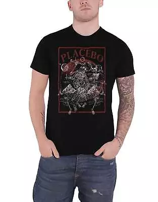 Buy Placebo T Shirt Astro Skeletons Band Logo New Official Mens Black • 16.95£