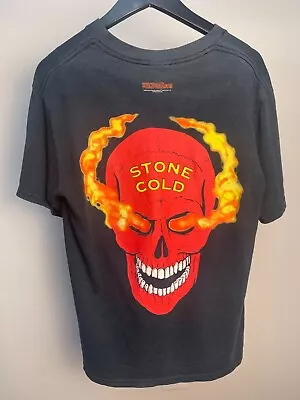 Buy WWF Stone Cold T-Shirt VTG 2000 Red Skull Steve Austin 3:16 Tee In Black Size M  • 102.70£