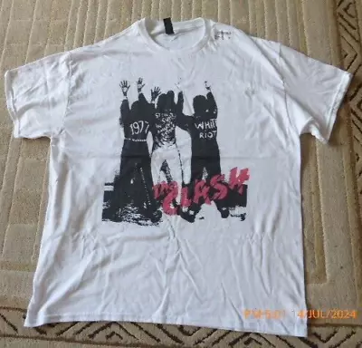 Buy BNWT's. The Clash White Riot T-Shirt. 100% Cotton. Size XL • 28.99£