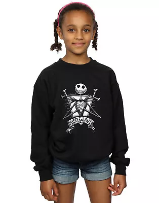 Buy Disney Girls Nightmare Before Christmas Misfit Love Sweatshirt • 15.99£