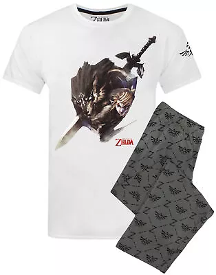 Buy Nintendo White Zelda Short Sleeve Long Leg Pyjama Set (Mens) • 26.95£