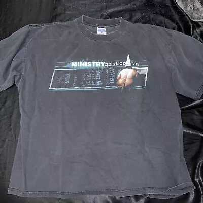 Buy Vintage 1999 Ministry Shirt XL Clitour US Tour Darkside Of The Spoon • 112.03£