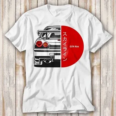 Buy Nissan Skyline GTR R34 Red Half Moon Sunset Limited T Shirt Top Tee Unisex 4088 • 6.70£