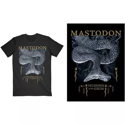 Buy Mastodon T Shirt Hushed Snake Band Logo Official Mens Black L • 17.34£