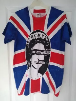 Buy Size Small Sex Pistols God Save The Quuen Allover Screen Printed T Shirt • 25£