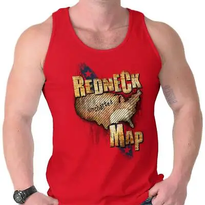 Buy Funny Redneck Southern Country USA Map Joke Mens Tank Tops Sleeveless Shirt Tee • 18.66£