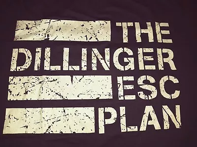 Buy The DILLINGER ESCAPE PLAN Silver Logo RaRe Concert Tour NEW 2008 Large L T-SHIRT • 46.68£